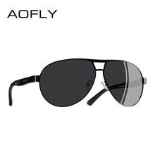 Load image into Gallery viewer, Men sunglasses metal frame pilot polarized